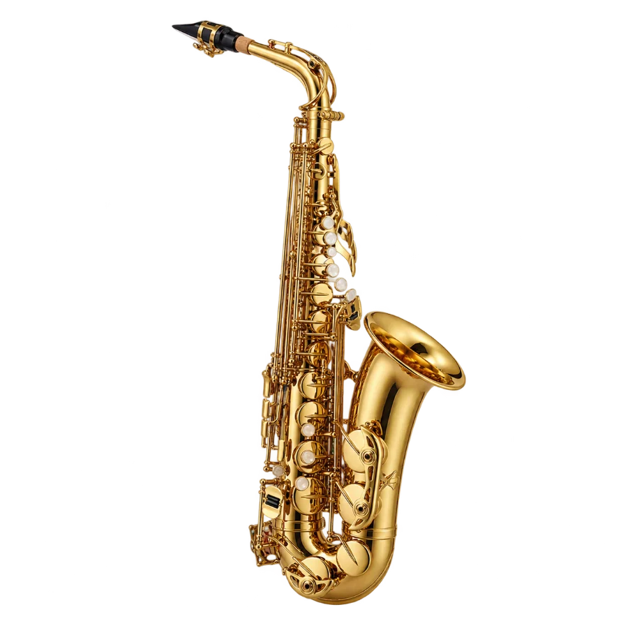 Golden alto saxophone